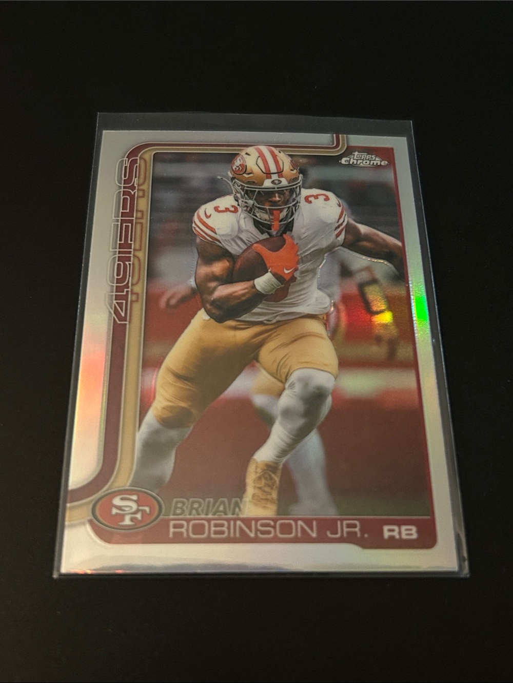 Brian Robinson Jr. Topps Chrome San Francisco 49ers Football Card